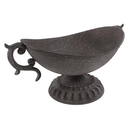 Ciieeo Vintage Iron Flower Urn Pot Goblet Style Vase for Tabletop Decor Rustic Planter for Wedding Party Succulent and Garden Decoration