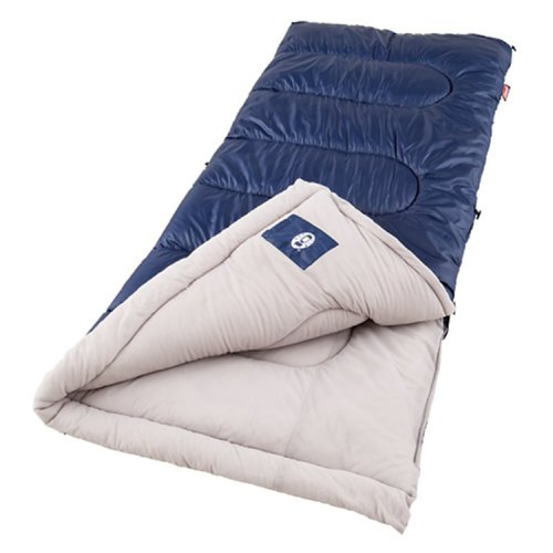 Image of Coleman Brazos 20 /30F Adult Cool-Weather Sleeping Bag with No-Snag Zipper & Stuff Sack, Machine Washable, Great for Camping, Traveling, Guests, & More