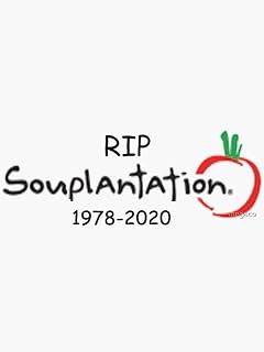 RIP Souplantation - Sticker Graphic - Auto, Wall, Laptop, Cell, Truck Sticker for Windows, Cars, Trucks