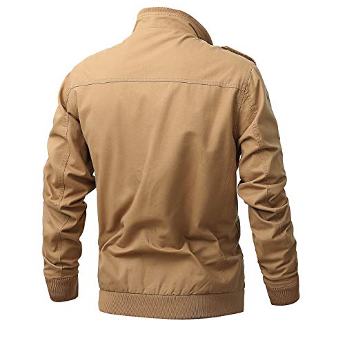 Zooyung Men's Cotton Lightweight Jackets Casual Military Coat Outdoor Windproof Windbreaker(Gm-Zy812-Black-M) #TOP1