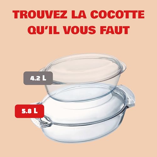 Cocotte ovale verre 4,5L borosilicate -40/+350 Pyrex – Image 9