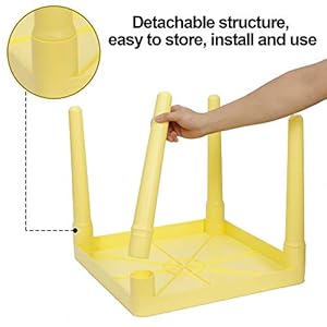 Kids Table and 4 Chairs Set, Toddler Table Plastic Sturdy Desk for Reading, Art, Homework Kids Table and 4 Chairs Set Toddler Table Plastic Sturdy Desk for Reading Art Homework