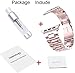 iiteeology Compatible with Apple Watch Band Series 11/10/9/8/7 46mm/45mm, Ultra 3/Ultra 2 49mm, Series 6/5/4 SE 3 44mm, Series 3/2/1 42mm, Stainless Steel Metal Link Band for iWatch - Rose Pink
