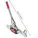2-Ton Gear Power Puller, Heavy-Duty Steel Ratchet Winch Puller Pulling Hand Power Cable Rope Puller Tighten Tool Mini Tightener Double Hook Lifting Tool