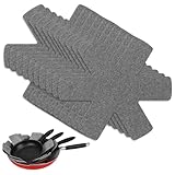 Wcawnlt Lot de 10 Protège-Poêles en Feutre (26 cm) et Poele en Feutre Antidérapant, Dessous de Plat pour Protection des Surfaces et Prolonger la durée de Vie de la poêle (Gris)