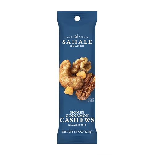 Sahale Snacks Honey Cinnamon Cashews Glazed Mix, 1.5 Ounce (Pack of 18)