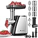 AAOBOSI Meat Grinder, 4-in-1 Meat Grinder Electric [2800W Max] with 3 Slice, Shred Blades, 2 Blades, 4 Plates, Sausage Maker, Kubbe Kit, for Home Kitchen Use, Stainless Steel