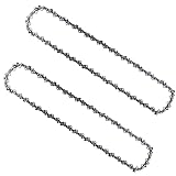 Opuladuo 2PC 14 Inch Chainsaw Chain for Poulan PLN1514, 14" Replacement Chain for Poulan PLN1415 / PLN1514, S49-3/8" - .050" - 49 DL