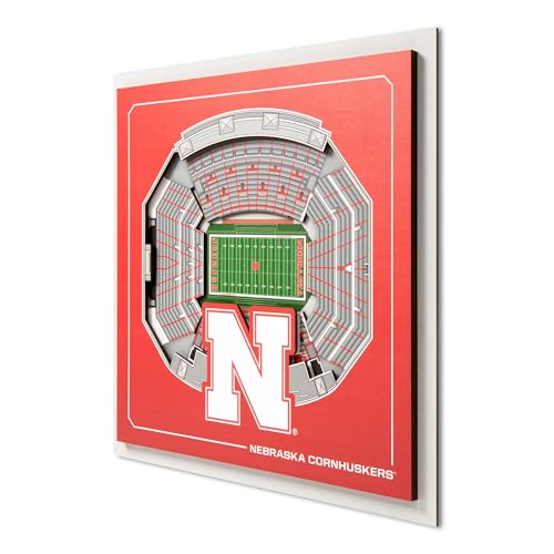 Image of YouTheFan Officially-licensed NCAA Stadium Series 3D Wall Art - multi-layer team stadium replica, detailed sports fan gift, indoor decor