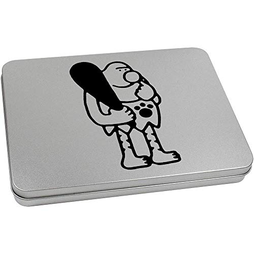 Azeeda 220mm 'Caveman' Metal Hinged Tin/Storage Box (TT00121331)