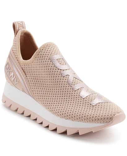Image of DKNY Women's Abbi Knit Slip on Sneaker with Logo