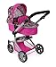 Produktbild Bayer Chic 2000 - Puppenwagen Mika, 2in1 Kombipuppenwagen für Kinder von 4 bis 8 Jahren, Hot pink Pearls, 595-87, 73 x 41 x 82 cm