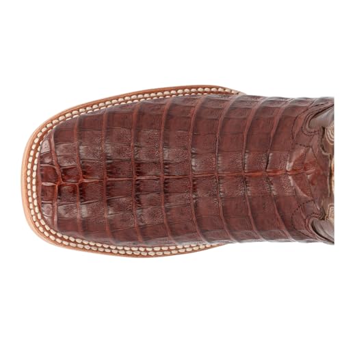 Durango® Men's PRCA Collection Caiman Belly Western Boot, Cognac And Cigar, Size 7.5(M)4