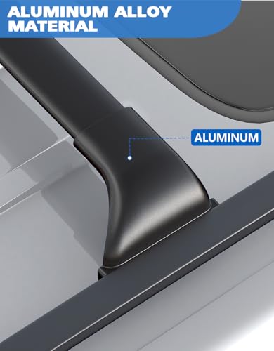 Image of FengYu 300lbs Roof Rack Cross Bars Compatible with Chevy Chevrolet Traverse 2018 2019 2020 2021,Heavy Duty All-Metal Aluminum Roof Rails Crossbars Rooftop Cargo Bars Black Luggage Racks Carrier