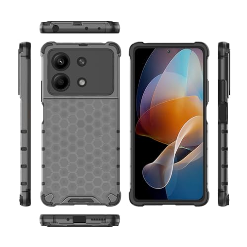 Image of Glasgow Back Case Cover Compatible with [ Poco X6 Neo 5G ] (Stylish Design) - Black