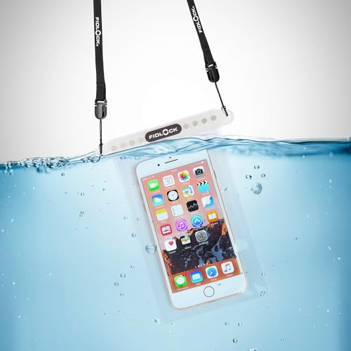 FIDLOCK Hermetic Dry Bag Flexible Magnetic Self-Sealing Bag for Cellphone | 100% Water & Sand Proof | Practical Size with a Large Opening | Lanyard Included | Medi | Transparent by FIDLOCK - Image 2