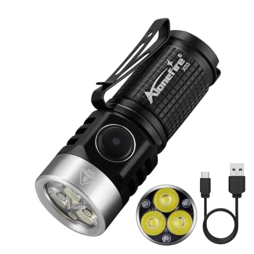 ALONEFIRE X53 Mini LED Flashlight Type C USB Rechargeable Bright Small Torch 5 Modes Portable Pen Light Waterproof Long Battery Life with Tail Magnet, Clip, Battery for Outdoor, EDC Carry, Hiking