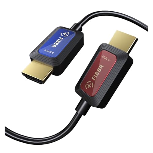 Cable De Fibra Óptica FIBBR 8K 60Hz Compatible Con HDMI 2.1 48 Gbps 4K 120Hz 144Hz EARC HDR HDCP 2.2 2.3 HDTV PS5 Xbox PC TV.(Rose Red,3m)