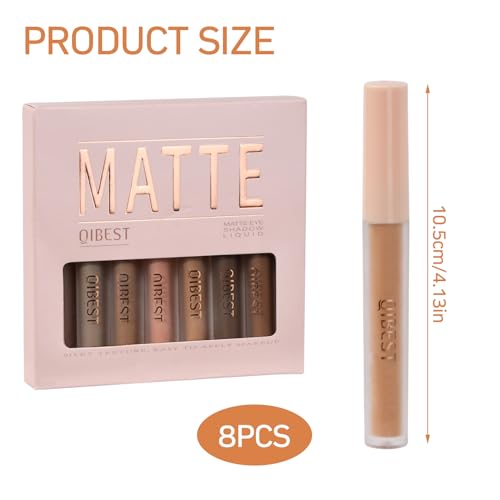 Bezavea Eyeshadow, Matte Liquid Eyeshadow Set, 8 Colors liquid Eyeshadow, Smoothing Natrual Makeup Eyeshadow, Eyeshadow Cream Long Lasting Quick Drying Eye Shadow Make up Kits for christmas (Set A) - Image 3