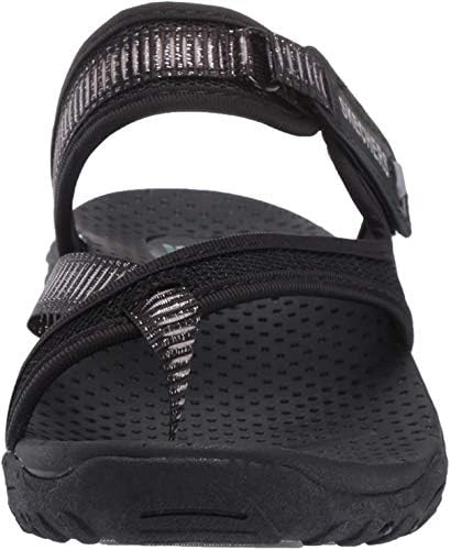 Skechers Women's Reggae-Seize The Day-Toe Thong Sandal Flip-Flop, Black, 9.5 M US | Image 1