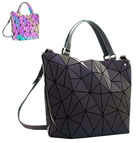 Geometric Purse for Women,Geometric Luminous Purses and Handbags,Geometric Bags and Holographic crossbody bag