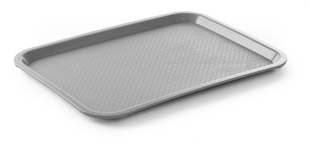HENDI Bandeja de Servicio, Mediana, Rectangular, Multiusos, resiste hasta 80°C, Bandeja para Servir Comida rápida, Bebidas, Fast Food, Bandeja de Cocina, 305x415x(H) 20mm, Verde, Polipropileno