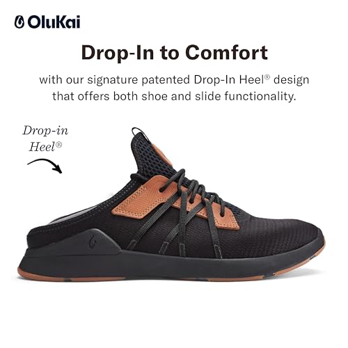 Image of OluKai Mio Li Men's Casual Sneakers, Hands-Free Drop-in Heel | Wear Slip-On or Laced, Breathable Knit Mesh, All-Day Cushioned Comfort, Athletic Walking Shoe, Runs Small So Size Up