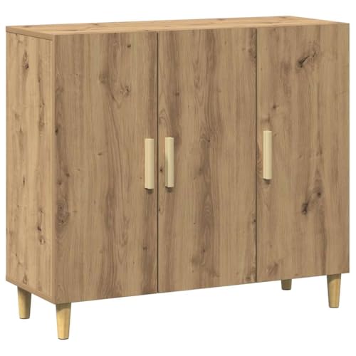 Buffet chêne artisanal 90x34x80 cm bois d ingénierie