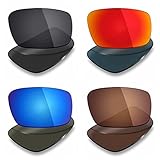 Mryok 4 Pair Polarized Replacement Lenses for Oakley Chainlink Sunglass - Stealth Black/Fire Red/Ice Blue/Bronze Brown