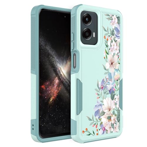 Coque Moto G 5G 2024 joli motif floral idée cadeau filles