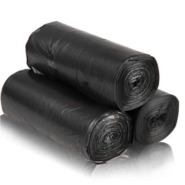 Black Garbage Bags on Roll, Heavy Duty Plastic Trash Bags | 3 Rolls Included, Tear Resistant, Kitchen & Outdoor Use, Easy Dispensing Roll, Waste Management-image-2