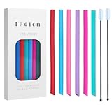 Tegion Thin Short Reusable Toddlers& Kids Silicone Straws for The First Years Take & Toss Spill Proof Straw Cup,10 oz yeti rtic lowball Tumbler (Girls Color)