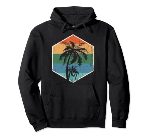 Diseño vintage retro de Palmera California Sudadera con Capucha