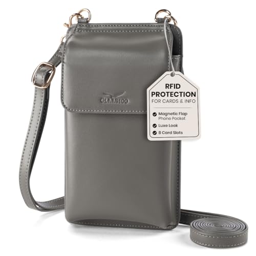 Image of Claasico Crossbody Phone Purse for Women - RFID Phone Case Wallet w /Magnetic Closure & Separate Zipper Pocket Crossbody Bag