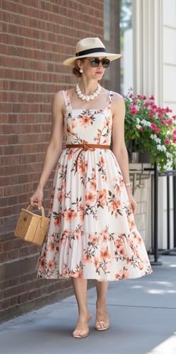 NobleOnly Womens Round Open Toe Heeled Sandals Two Strap Stiletto High Heel Sandals Backless Dress Slip-on Mules Sandals 3.9 Inches Heels3