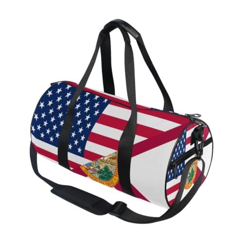 Bolsa de deporte redonda con bolsillo interior de seguridad para proteger tus pertenencias