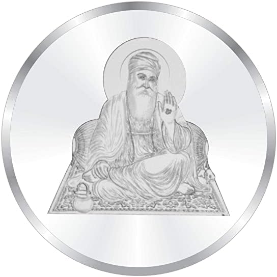 Precious Moments Silver Coin Guru Nanak Dev Ji at Gurudwara 999 Pure