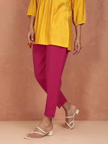 Image of TWIN BIRDS Women Cotton Kurti Pants | Straight Fit Ethnic Daily Trousers