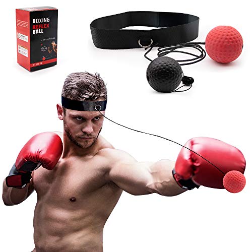 SPECOOL Reflejo de Boxeo Ball, Fight Ball con Diadema Fight MMA Training Reacciones de Velocidad de Velocidad Mejorar Deporte Ejercicio