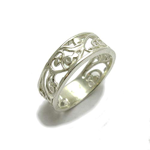 Bague en argent massif 925 florale Empress : l'éclat durable d'un bijou finement ciselé