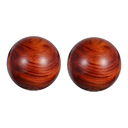 Healeved 2 Piezas tallando artesanías masaje bola de zen agitarse mascota pelota de relajacion de manos bomba adorno chino wenwan Juguete de descompresión Palo de rosa