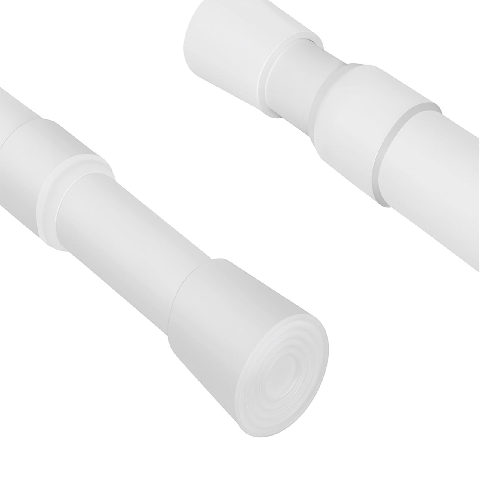 Curtain Poles 84-150cm Telescopic Tension Curtain Rail No Drill Adjustable Tension Rod Shower Rail Curtain Pole for Kitchen Cupboard Bathroom Window