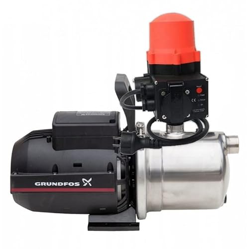 Preisvergleich Produktbild Grundfos Wasserpumpe 3600L / Std + Trockenlaufschutz Steuerung Hauswasserwerk Jetpumpe Gartenpumpe Kreiselpumpe