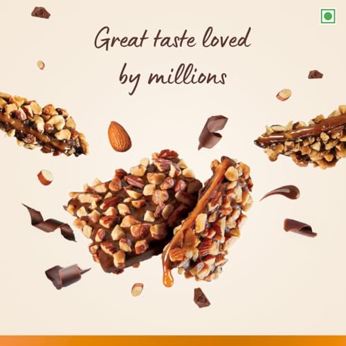 Loyka Almond Brittle Gold Choco Box - 8 pcs 116gm | Premium Chocolate Gift Hamper | Chocolate & Nut Dryfruit Delicacy | Roasted California Almonds (40%), Dark Choco & Salted Caramel | Any-time snack 6