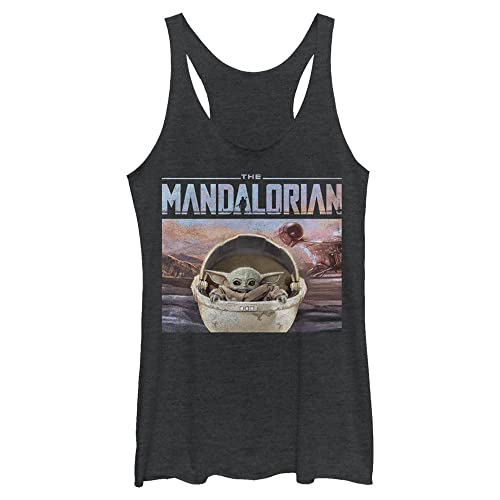 Débardeur Mandalorien femme en coton respirant dos nageur noir