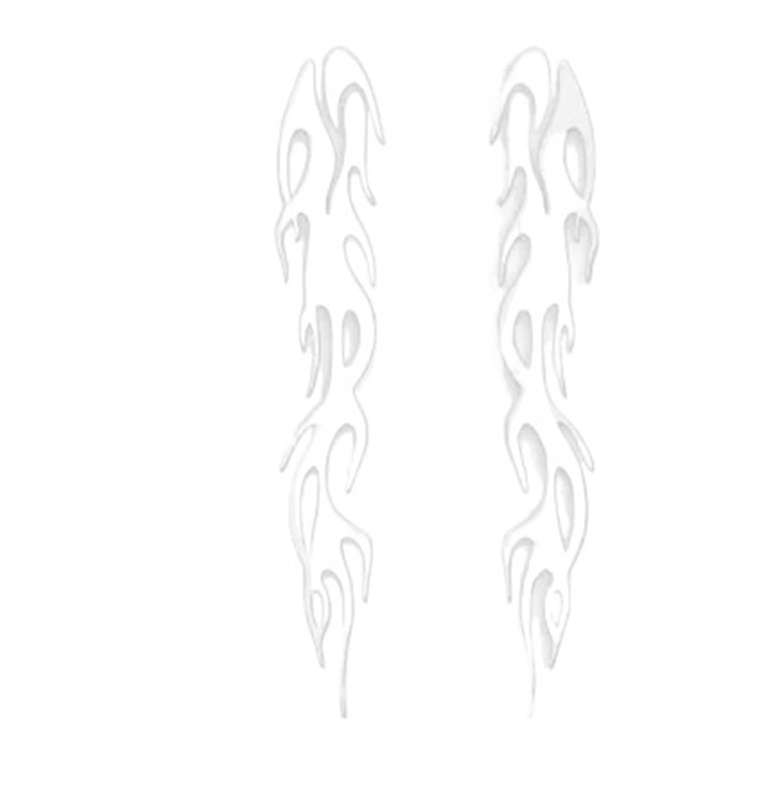 ZUXWUX Car Decal Motorcycle Flame Tank Car Stickers Totem Fire Garland(Color3,20CM)