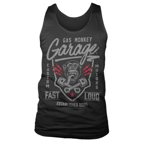 Débardeur Gas Monkey Garage homme maillot sans manches Fast n Loud coton noir
