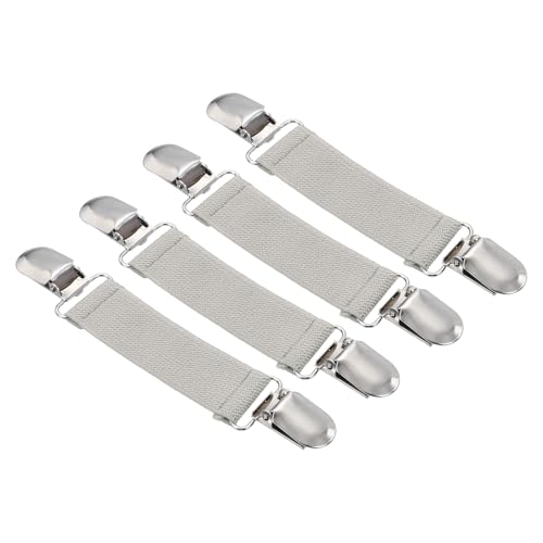 Pinces élastiques pour chapeau et moufles uxcell grises pour voyage lot de 4