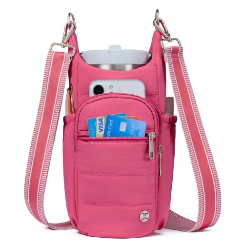 Telena Water Bottle Holder with Strap RFID Crossbody Bags for Women