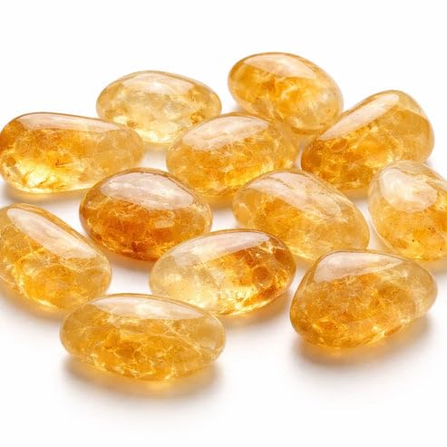 Image of Natural Citrine Tumbled Stones Vastu Remedy for Abundance, Confidence & Positive Energy | Vastu & Healing Crystal by Vastu Mandir (1000 g)